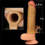 Vibrating Silicone Penis Extender Sleeve Penis Extension Extensions Vibrating Cock Ring Penis Enlargement Lesbian Strap on Harness for Women Penis Extender Vibrator Sex Toy Hollow Strap on Dildo