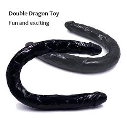 Wushuangyu 55cm Douable Dǒng Headed Dual Sided Massager for Women Handheld Play Big Pleasure - Vibrant Toy (Color : Black)