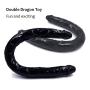 Wushuangyu 55cm Douable Dǒng Headed Dual Sided Massager for Women Handheld Play Big Pleasure - Vibrant Toy (Color : Black)