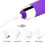 Rechargeable Personal Wand Massager, Compact Power Wand Massager, 20x Multi-Speed Vibrations (Purple) Rechargeable Personal Wand Massager, Compact Power Wand Massager, 20x Multi-Speed Vibrations (Purple)