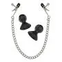 Metal Female Breast Clip, Comfortable Rubber Coated Clamps with Suction Cup fit for Adult Game