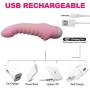 Powerful 7 Speed Handheld Wireless Waterproof USB Rechargeable Body Massage Wand Relax Your Body Muscle-Pink