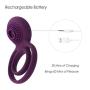 SVAKOM Cock Ring Vibrating Dual Penis Rings Male Enhancing Adult Toys Clitoral G-Spot Stimulators Medical Silicone Waterproof Rechargeable for Male or Couples