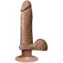 Doc Johnson The Realistic Cock - Vibrating 6 Inch - Dildo - Caramel