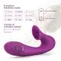 Adorime G-Spot Vibrator with Tongue Stimulator, Adjustable 3 Speeds Clitoris Massager & 9 Vibration Patterns Dildo Vibrator Dual Stimulation Rechargeable Waterproof Sex Toy for Women