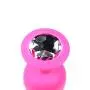 3 Piece 3 Size Silicone Jeweled Anal Butt Plug Beginner Kit, Flirt Toys Luxury Jewel Anal Trainers for Men Women Couples Lover (Pink)