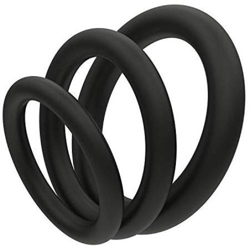 BINFEN Exercise Training Time Delay Bands - Set of 3 Different Size Black Rings - Flexible XX