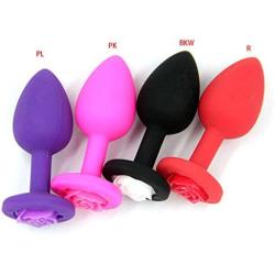 Guiseniour Back Trainer Silicone Rose Plugs Stimulation for Starter Beginner Men Women Have Fun Adult Toys