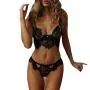 Mggsndi Erotic Underwear, 2Pcs Women Sexy See-Through Eyelash Lace Bra Panties Bikini Set Erotic Underwear for Women for Valentines Day Gift Black M Mggsndi Erotic Underwear, 2Pcs Women Sexy See-Through Eyelash Lace Bra Panties Bikini Set Erotic Underwear for Women for Valentines Day Gift Black M