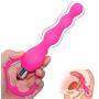 MoonFireToy OO10 TriplePlay Pink Vibro Silicone Beads Plug Massager for Beginners víbrátór