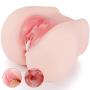 Pussy Ass Masturbator with Tight Vagina and Anal, Erotic Realistic Male Masturbator with 3D Lifelike Labia, Fondlove Doggy Style Adult Sex Toy with Strong Stimulation for Men Masturbation