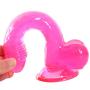 Lfcmf 7.48 Inch Body Relax Massager Wand Soft TPE Real Feel Massage Toy with Suction Cup (Color : Pink)