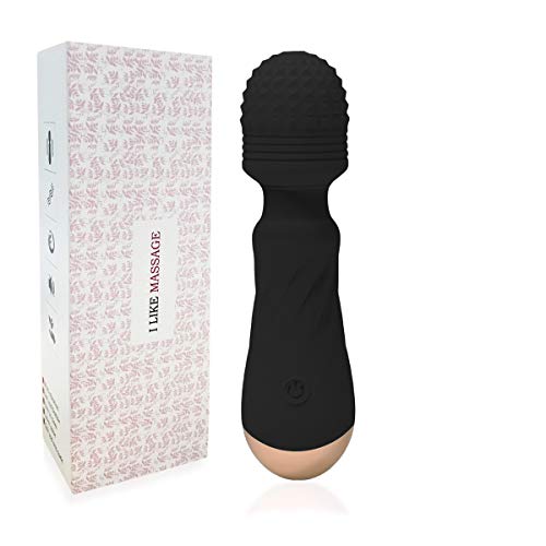 Mini Wand Massager - 12 Frequency Mode Rechargeable Wireless Waterproof Small Massager - Family Health Handheld Sports Massage Equipment and Gifts (Black) Mini Wand Massager - 12 Frequency Mode Rechargeable Wireless Waterproof Small Massager - Family Health Handheld Sports Massage Equipment and Gifts (Black)