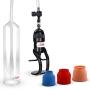 LeLuv Vacuum Penis Pump EasyOp Z-Grip Natural Male Enhancement Bundle with 3 Cylinder Seal Sizes of Sleeves