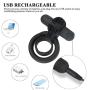Vibrating Penis Ring with Tongue, Male Cock Ring & Clitoral G-Spot Bullet Vibrator Clitoris Stimulators Powerful Sex Toys for Couple Prolong Sexual Pleasure Rechargeable (Black) Vibrating Penis Ring with Tongue, Male Cock Ring & Clitoral G-Spot Bullet Vibrator Clitoris Stimulators Powerful Sex Toys for Couple Prolong Sexual Pleasure Rechargeable (Black)