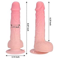 8 Inch High Quality Electronic Vibrating Lifelike Handsfree Wireless Waterproof Massage Women Adult Toys