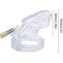 Must Have Cage Compare to CB6000 Short Male Chastity Device 5 Different Cock Rings by Manhood Academy Made in USA (Clear)