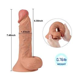 JHKJDF Pleasure Stick for Women 7.48 Inch Soft Dual Silicone Layer Relax Massager Toys with Suction Cup Made of Health Material Box Package Pleasing Toys for Men Women