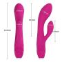 Rabbit G-Spot Dildo Vibrator Vagina Clitoris Stimulator for Women, IMIMO Rechargeable Vibrating Silicone Rabbit Vibe Adult Sex Toys with LED Multicolor Light on Diamond Patterned Textured Base Rabbit G-Spot Dildo Vibrator Vagina Clitoris Stimulator for Women, IMIMO Rechargeable Vibrating Silicone Rabbit Vibe Adult Sex Toys with LED Multicolor Light on Diamond Patterned Textured Base