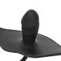 Scarlet Kitten Inflatable Dildo Gag Leather and Silicone for Women Men, Black