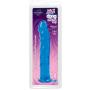 Doc Johnson Jelly Jewels - 8 Inch Dildo W/O Balls - 8" Long and 1.5" Long - Suction Cup Base - Great for Beginners and Deep Throat Training - Sapphire