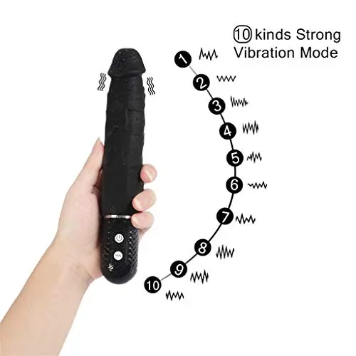 Lfcmf 10 Frequency Realistic Vibrant Toys Silicone Waterproof Toys for Women (Color : Black) Lfcmf 10 Frequency Realistic Vibrant Toys Silicone Waterproof Toys for Women (Color : Black)