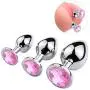 Double Color 3 Pcs Sensuality Stainless Steel Anal Butt Plug Fantasy Sex Restraints Sex Toys Love Game Trainer Vibrating Double Color 3 Pcs Sensuality Stainless Steel Anal Butt Plug Fantasy Sex Restraints Sex Toys Love Game Trainer Vibrating