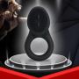 Batyuery Powerful Vibrating Ċoç&k Ring Vibrator - Waterproof PeŇ&is Ring Full Silicone Ciltorial Vibrators Vibes Stimulators for Female