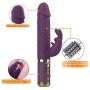 G Spot Rabbit Vibrator,360° Rotating Vibrating Dildo for Clitoris Stimulation Adult Sex Toys for Women Rechargeable Waterproof Silicone Vagina Penis-9 inch(Purple)