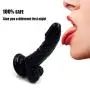 6 Inches Black Dillo for Men Lifelike Massagers with Strong Base, Harmless, Safe 6 Inches Black Dillo for Men Lifelike Massagers with Strong Base, Harmless, Safe