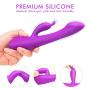 Upgraded G Spot Vibrator Rabbit Dildo Vibrator with 9 Powerful Vibration Clitoris Stimulator Vibrator for Female Dildo Adult Sex Toys for Women and Couples