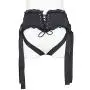 OJumer Women Adjustable Pants Wearable Waist Belt Lingerie Harness with 3PCS Metal O-Ring - Black OJumer Women Adjustable Pants Wearable Waist Belt Lingerie Harness with 3PCS Metal O-Ring - Black