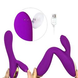 Sangeshitou Wireless Clítoral Vibe for Women 10 Multi Speeds Wand Víbrateur, Thrusting & Rotating Clitorís Vibratoren Powerful Clitoríal Stímulator Rechargeable Waterproof Purple