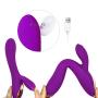 Sangeshitou Wireless Clítoral Vibe for Women 10 Multi Speeds Wand Víbrateur, Thrusting & Rotating Clitorís Vibratoren Powerful Clitoríal Stímulator Rechargeable Waterproof Purple