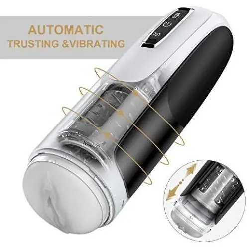 Male Masturbator Cup-Automatic Men Masturbation with 10 Powerful Thrusting&Rotating Modes, Hands Free-Stroker Featured 3D Texture Vagina Pocket Pussy Sex Toys for Man Orgasm Male Masturbator Cup-Automatic Men Masturbation with 10 Powerful Thrusting&Rotating Modes, Hands Free-Stroker Featured 3D Texture Vagina Pocket Pussy Sex Toys for Man Orgasm