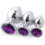 BDSM Anal Plug 3 Pcs Luxury Jewelry Design Butt Plug Fetish Stainless Steel Sex Toy Large+Medium+Small Anal Stimulation Toy for Unisex Masturbation (Purple) BDSM Anal Plug 3 Pcs Luxury Jewelry Design Butt Plug Fetish Stainless Steel Sex Toy Large+Medium+Small Anal Stimulation Toy for Unisex Masturbation (Purple)