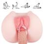 Pussy Ass Masturbator with Tight Vagina and Anal, Erotic Realistic Male Masturbator with 3D Lifelike Labia, Fondlove Doggy Style Adult Sex Toy with Strong Stimulation for Men Masturbation