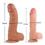 Realistic Dildos, Suction Cup Dildos 10 inch Huge Cock Dildos Super Big Size Penis with Handsfree Suction Cup Adult Sex Toy for Vaginal, G-Spot,Anal Play(Brown)