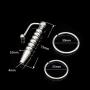 Risunpet Male Silicone Penis Plug Urethral Sound Catheter Dilator Stretching Tube Through-Hole for Beginner Men Sex Toy (Silver Size1)