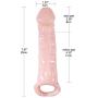 Penis Condom Extender with Cock Ring, James Love Soft Penis Enlarger Sleeve Sexual Delay Ejaculation Erection Enhancing Improve Endurance Bigger Harder Longer Stronger Penis Sex Toy for Men