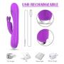 G Spot Vibrator with Bunny Ears for Clitoris Stimulation,Oixgirl Realistic Dildo Vibrator 7 Strong Vibration Rabbit Vibrator Rechargeable Masturbation Sex Toy