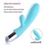 Vibrator, Paganl G Spot Rabbit Vibrators Adult Sex Toys for Women, Clitoris Vagina Stimulators, Waterproof Rechargeable Dildo Vibrators with Dual Motors, 10 Vibration Modes Blue (Blue)