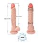 HYLHYL5-F Stràp ón Màssàgìng Wànd, Realistic Relax Toy Soft Double Side Massaging Relax Shaking Toys for Woman Skin Color PVC Material Overall Length: 29cm/11.4in