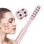 Slimming Massage, Face Roller Massage Stick, Germanium Particles Face Massage Roller Skin Tightening Wrinkle Bar Anti Wrinkle Energy Beauty Bar Stick for Skin Relief Massager (Pink) Slimming Massage, Face Roller Massage Stick, Germanium Particles Face Massage Roller Skin Tightening Wrinkle Bar Anti Wrinkle Energy Beauty Bar Stick for Skin Relief Massager (Pink)