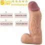 Suntimetime 10.82 Inch Realistic Lifelike Super Soft Silicone Waterpoof Hands-Free Massager for Female Male/All in One Sturdy Suction Cup suntimetime
