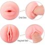 Male Masturbator Cup-Allovers Pocket Pussy Masturbation Stroker with 3D Realistic Vagina and Sexy Mouth 2 in 1 Adult Sex Toys for Intense Stimulation，Any Size Masturbation