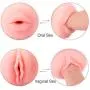 Male Masturbator Cup-Allovers Pocket Pussy Masturbation Stroker with 3D Realistic Vagina and Sexy Mouth 2 in 1 Adult Sex Toys for Intense Stimulation，Any Size Masturbation
