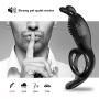 Penis Ring Vibrator with Rabbit Ears 9 Vibration Modes Wireless Remote Control for Couples Play, PALOQUETH Rechargeable Mens Vibrating Cock Ring Waterproof for Longer Harder Erection