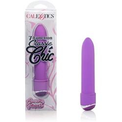 CalExotics 7-Function Classic Chic Mini Vibrator - Waterproof Sex Toys for Couples - Adult Vibe G Spot Massager - Purple