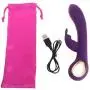 Moafh Personal Wand Massager: Rábbitt -Waterproof -Handheld -Rechargeable -Powerful Multi Speed -Whisper Quiet -Cordless -Large -Travel Friendly Purple